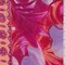 Berry/Red Tropical Floral Tile Crepe Organza Fabric By the Yard